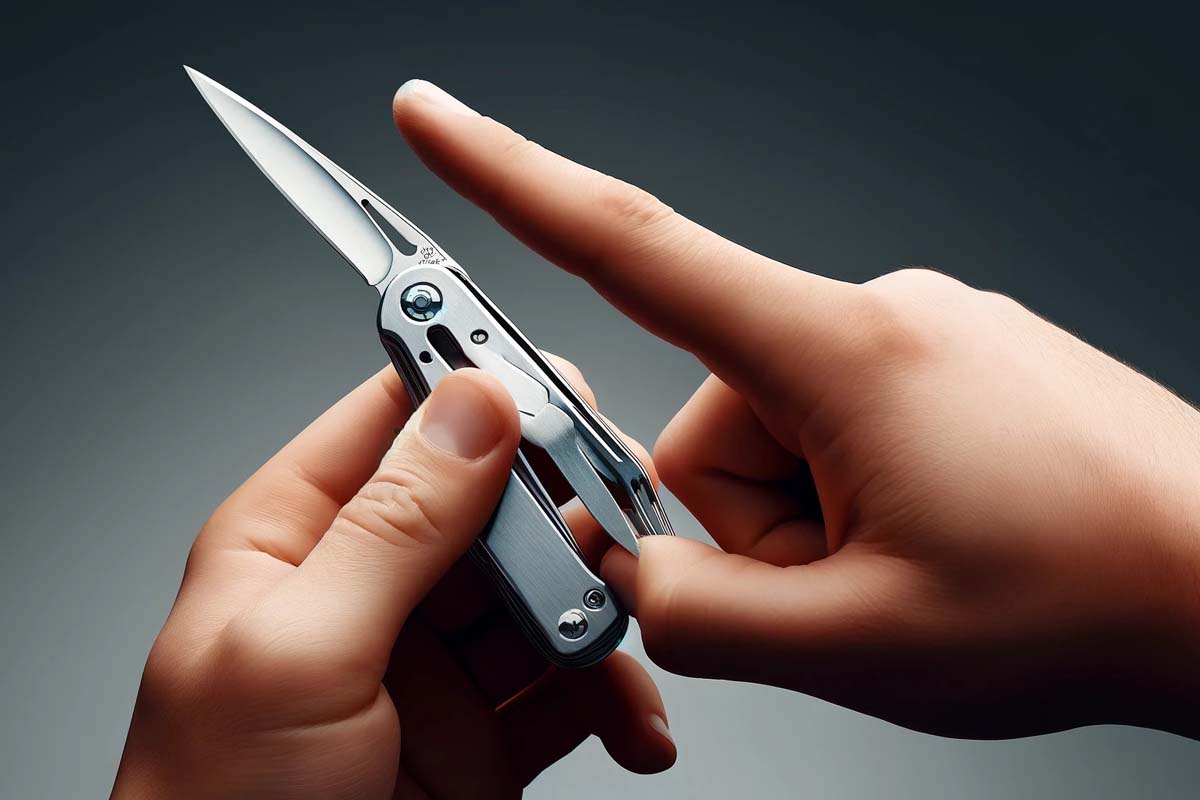 Using a flipper to open an assisted-opening knife