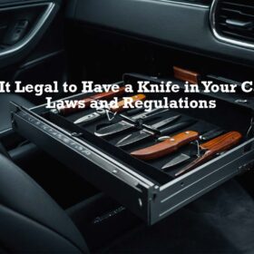 can you have a knife in your car